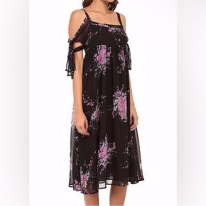 Free People tied to you chiffon floral midi dress